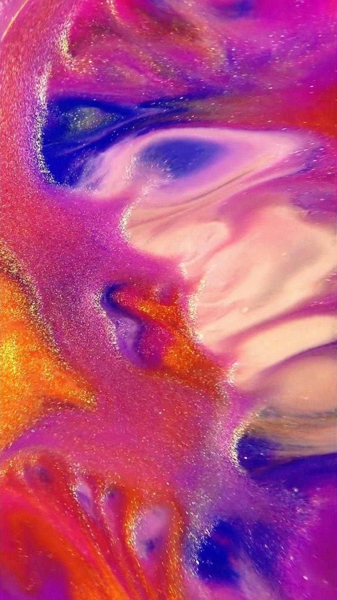 bright colorful iPhone, pink glitter liquid, magenta, Full HD Phone Wallpaper