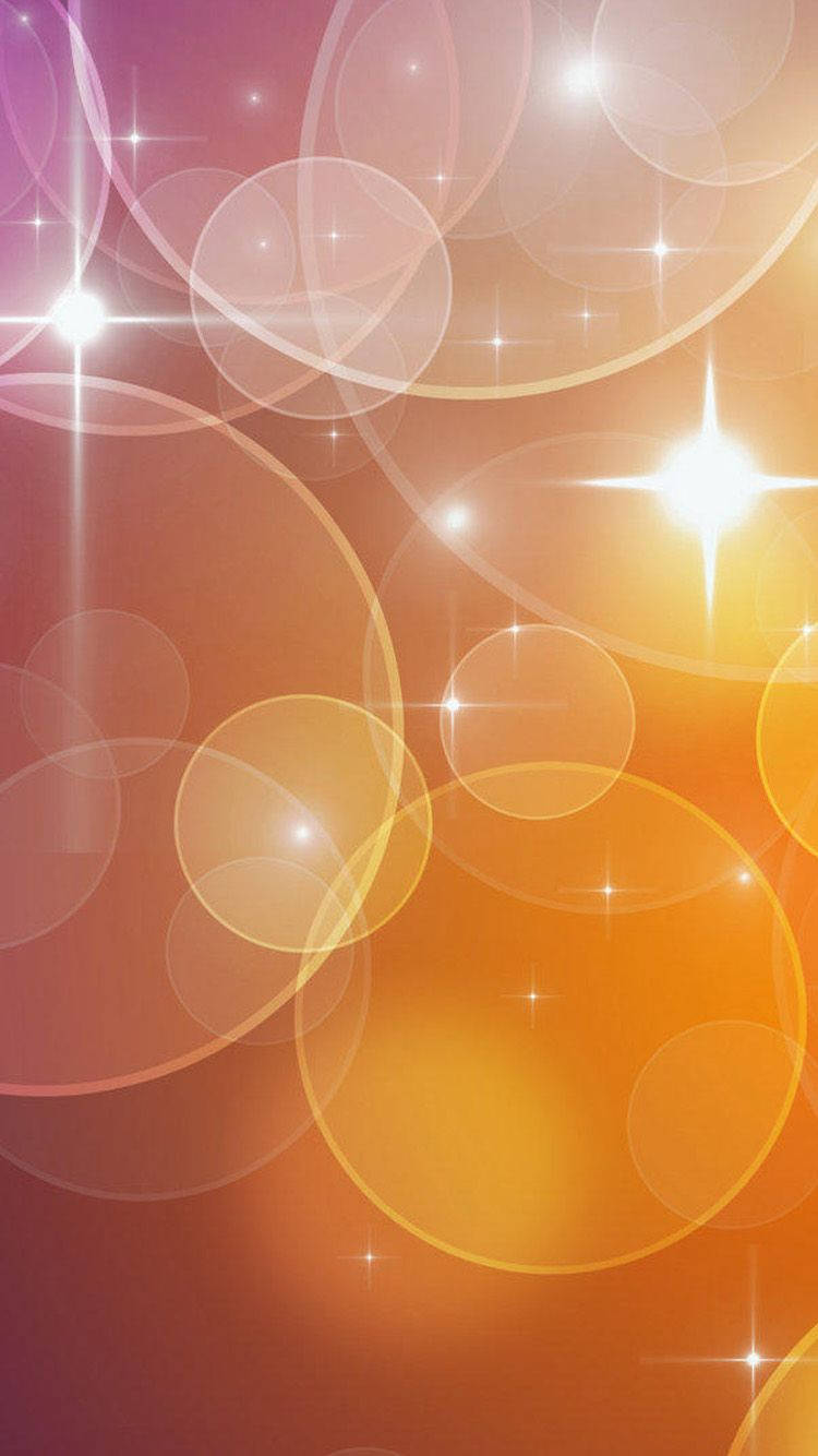 Bright iPhone, vibrant gradient, glowing translucent circles, HD Phone Wallpaper