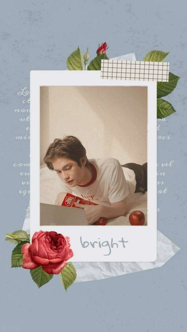 Bright Vachirawit, Polaroid style, roses, HD Phone Wallpaper