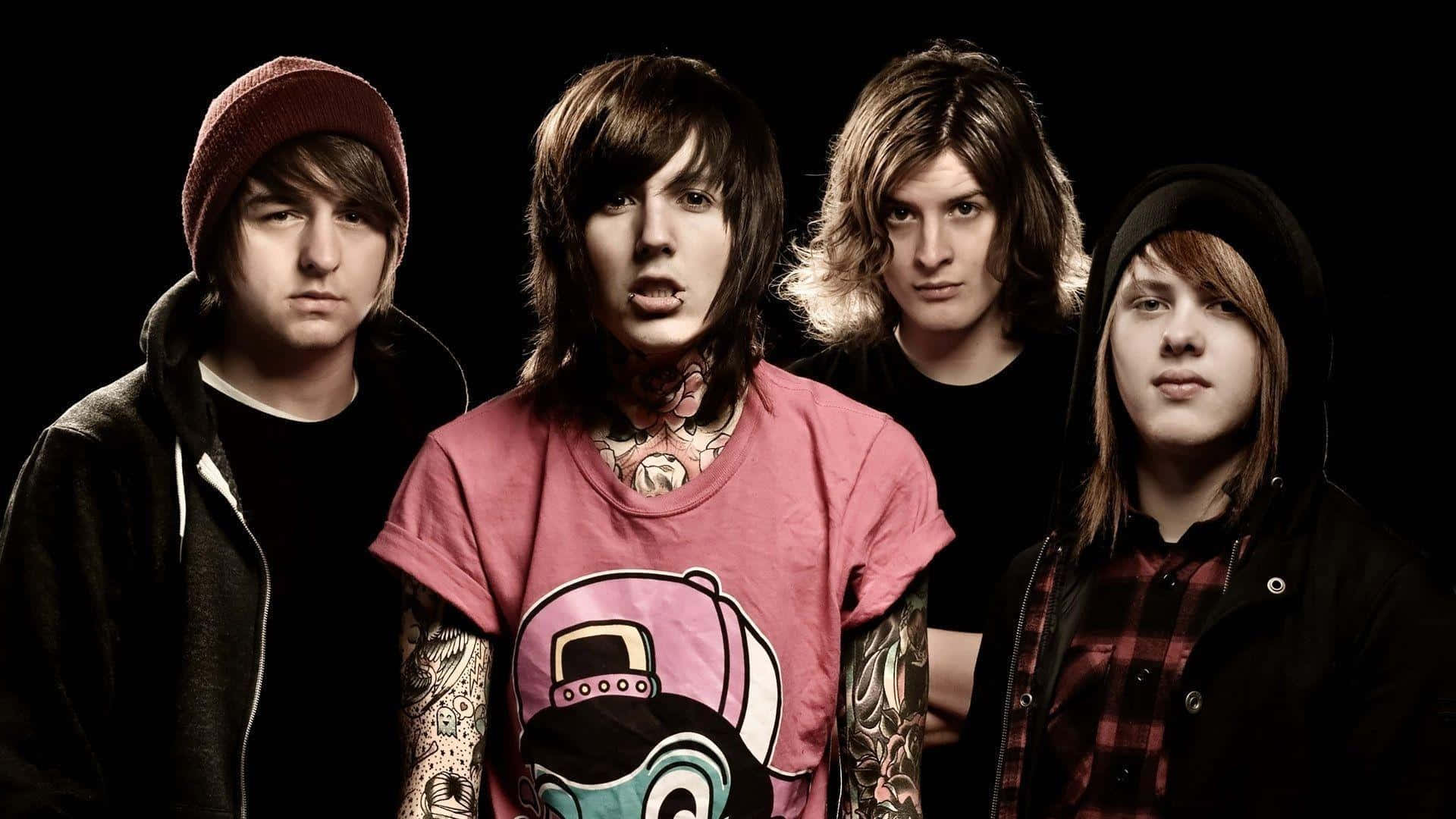 Bring Me The Horizon, band portrait, four young men, Full HD Desktop Wallpaper