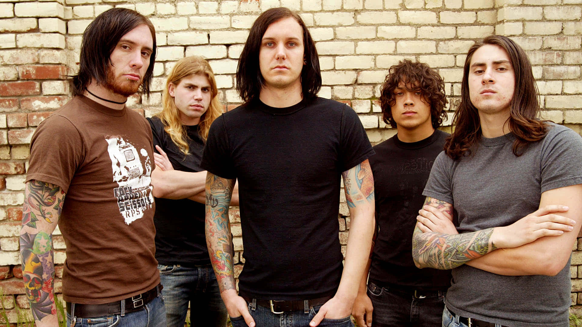 Bring Me The Horizon, tattooed men, long hair, Full HD Desktop Wallpaper