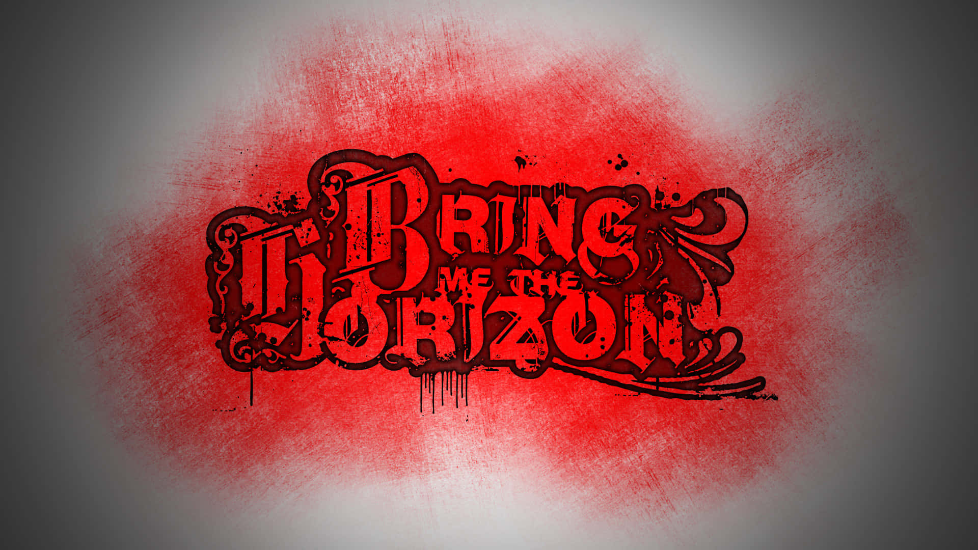 Bring Me The Horizon, red, graffiti-style, Full HD Desktop Wallpaper