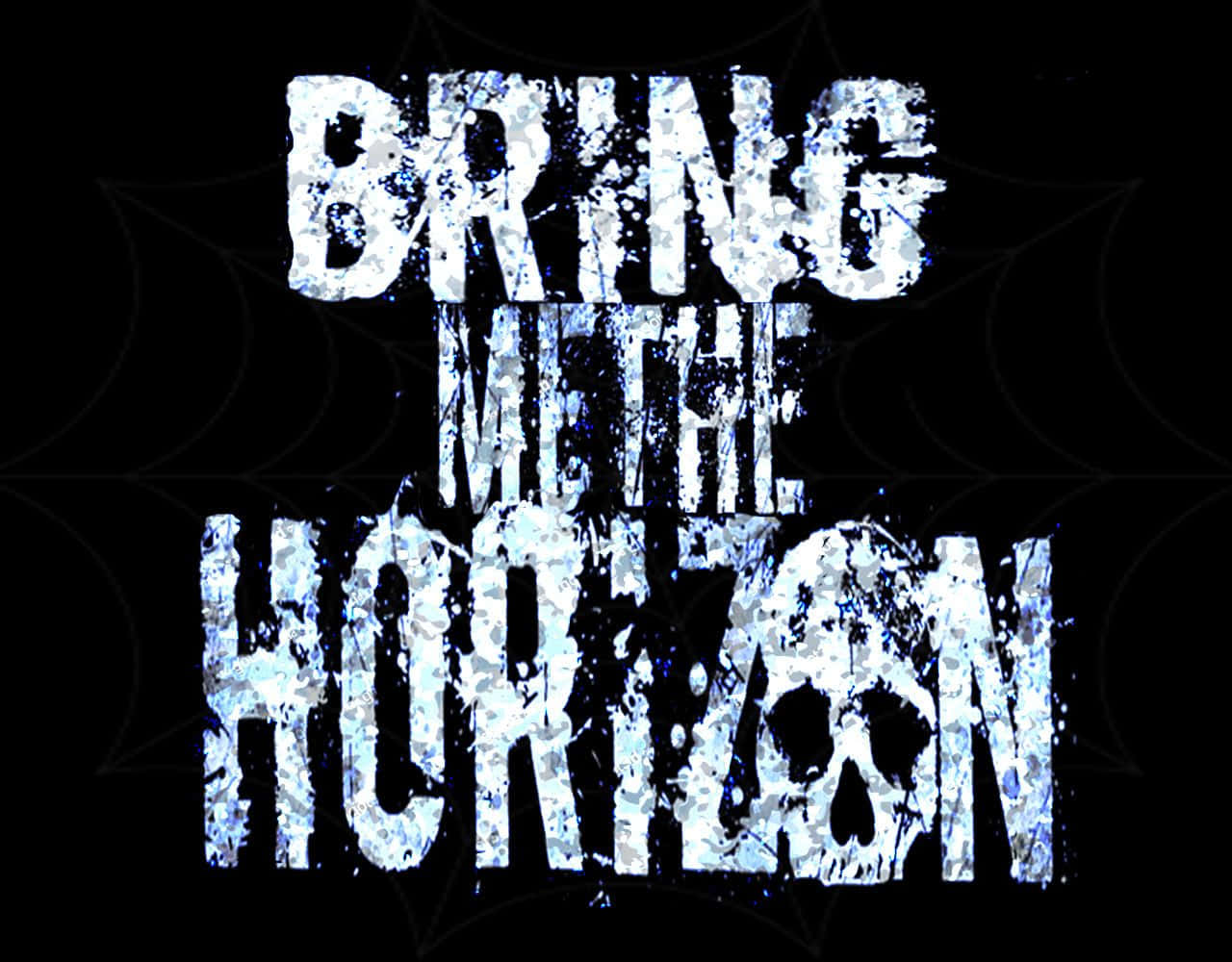 Bring Me The Horizon, white text, skull, HD Desktop Wallpaper