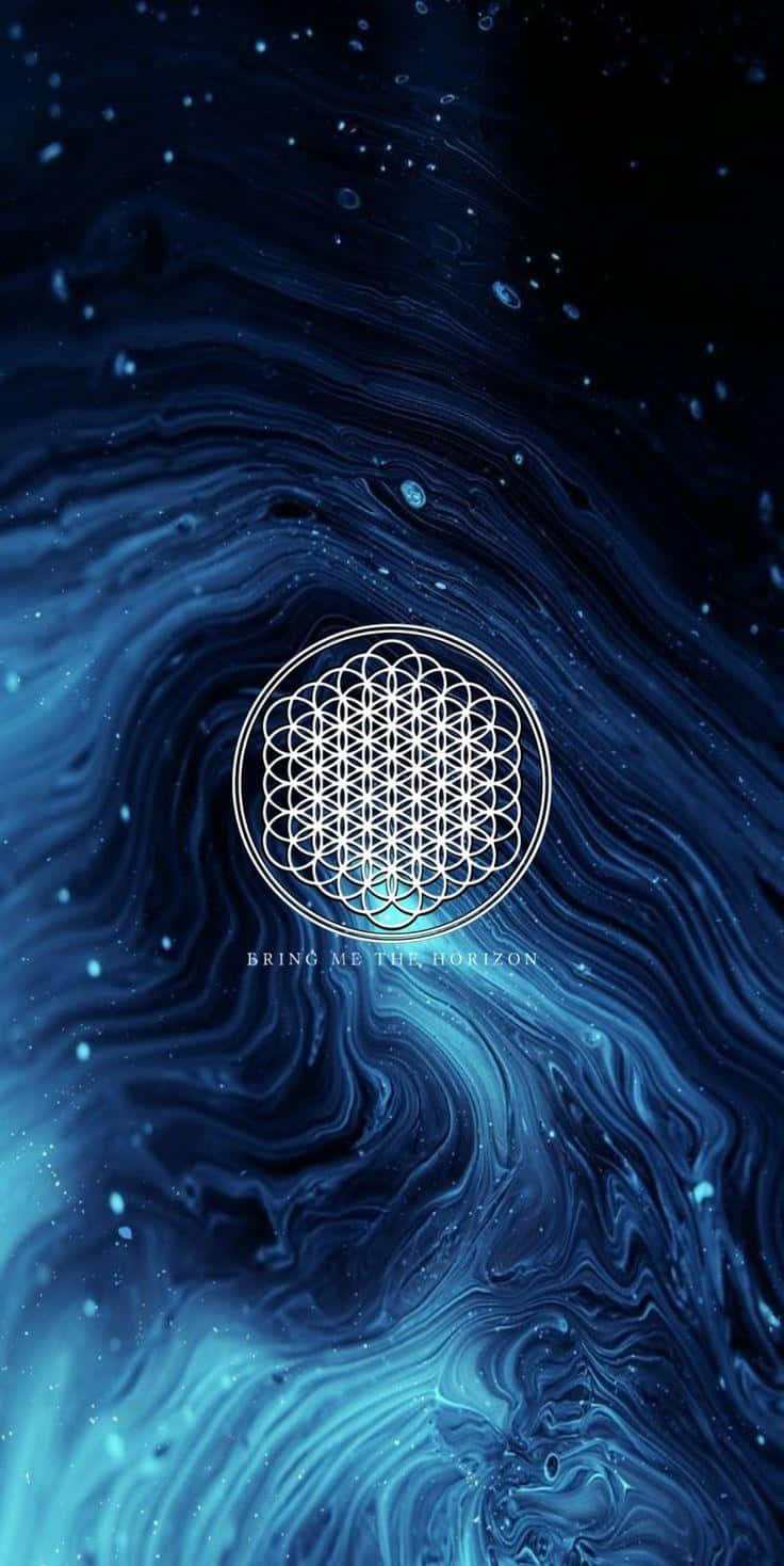 Bring Me The Horizon, blue, geometric flower of life symbol, HD Phone Wallpaper