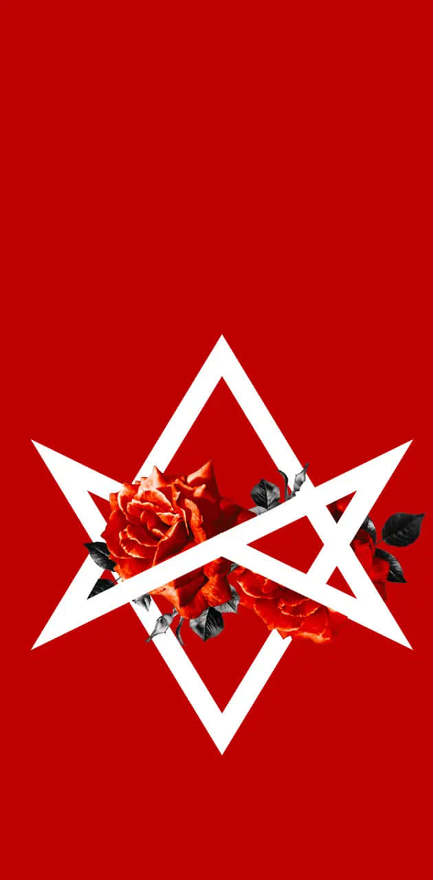 Bring Me The Horizon, red background, vibrant red roses, HD Phone Wallpaper