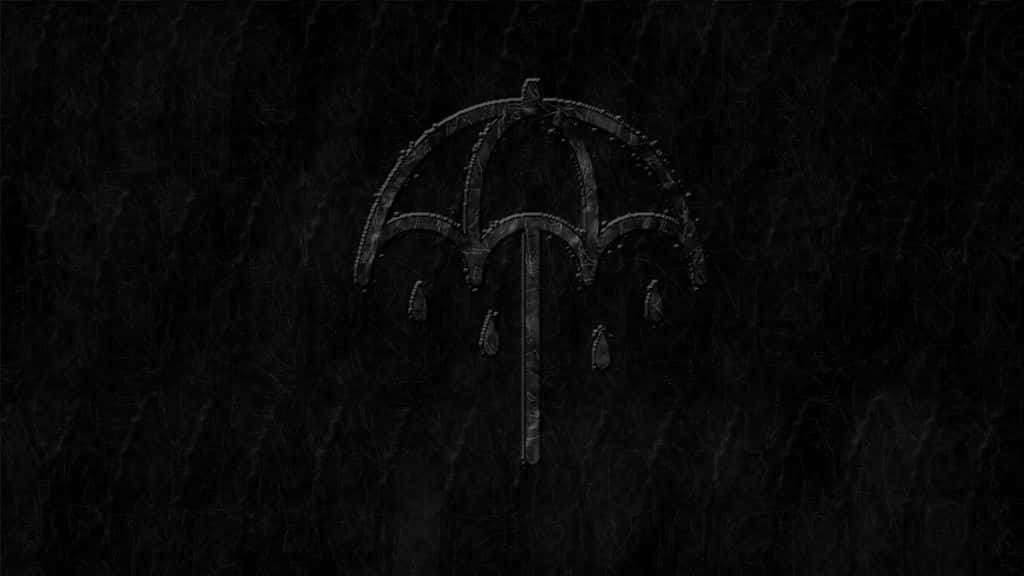 Bring Me The Horizon, umbrella logo, monochrome, SD Desktop Wallpaper