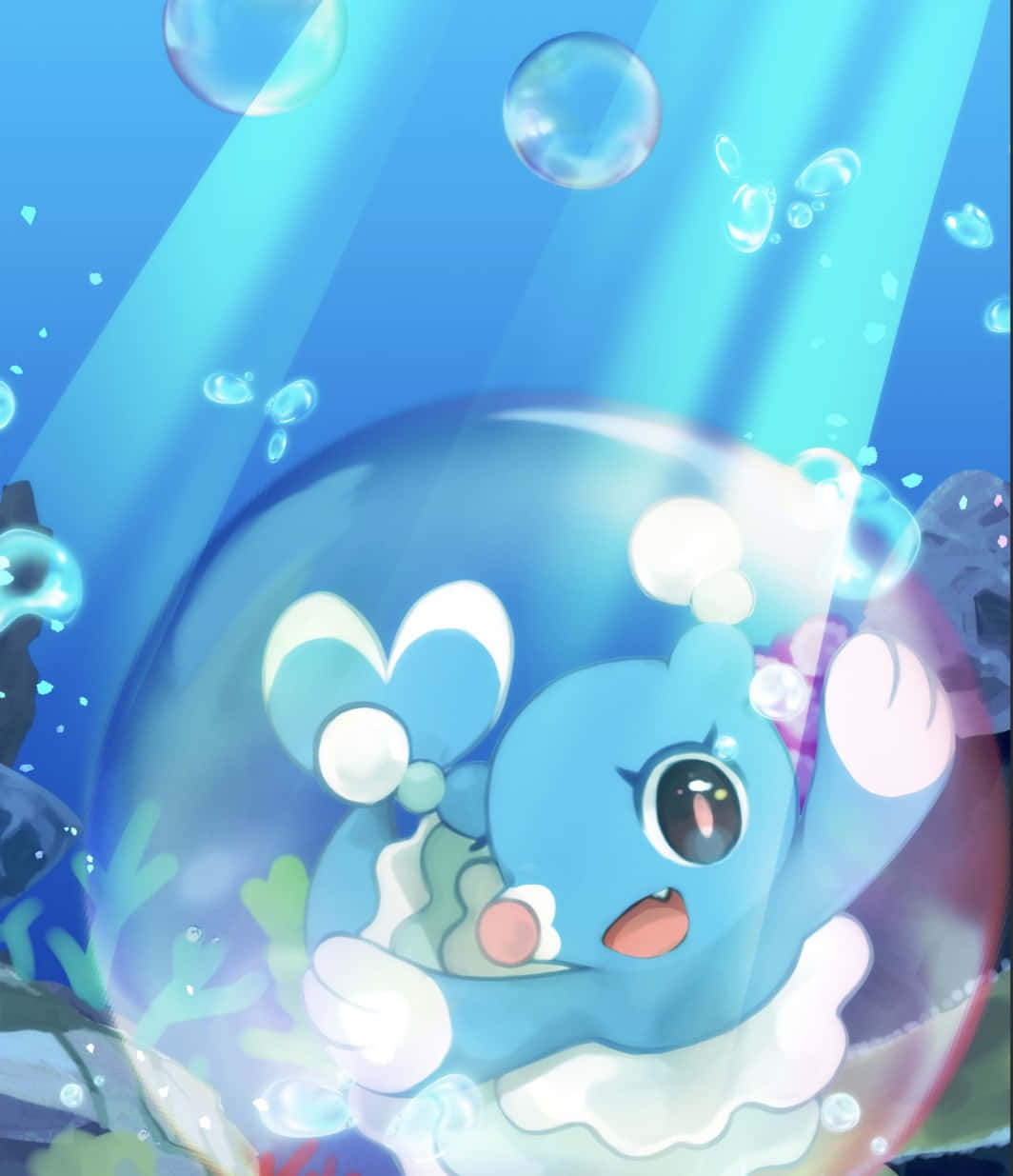 Brionne, bubble, underwater, SD Phone Wallpaper