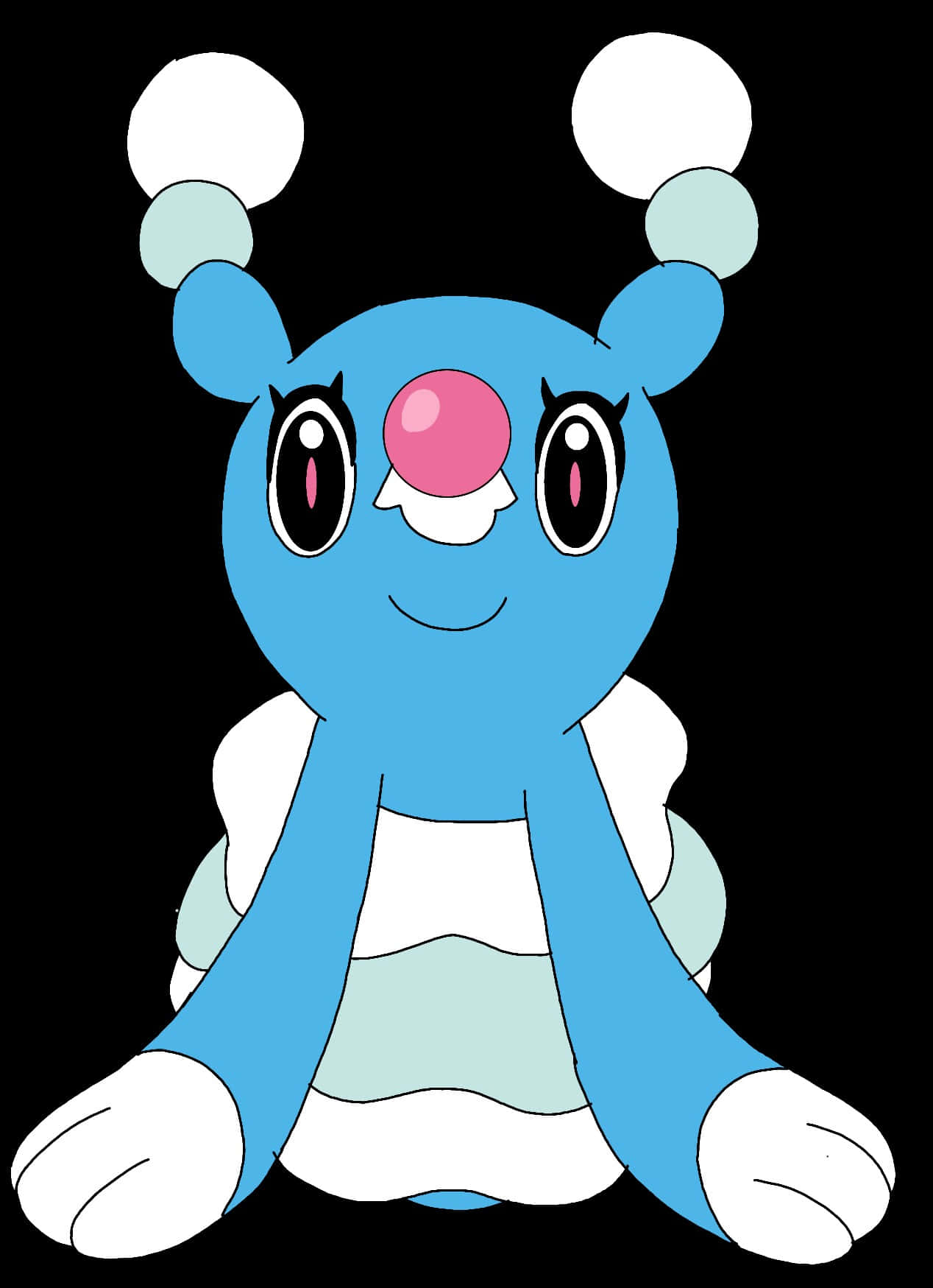 Brionne, black background, blue cartoon creature, HD Phone Wallpaper