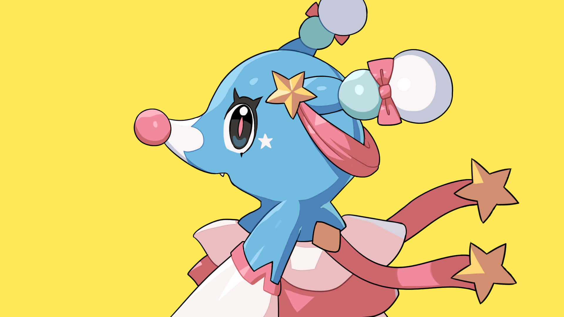 Brionne, blue anime mouse, star accessories, Full HD Desktop Wallpaper