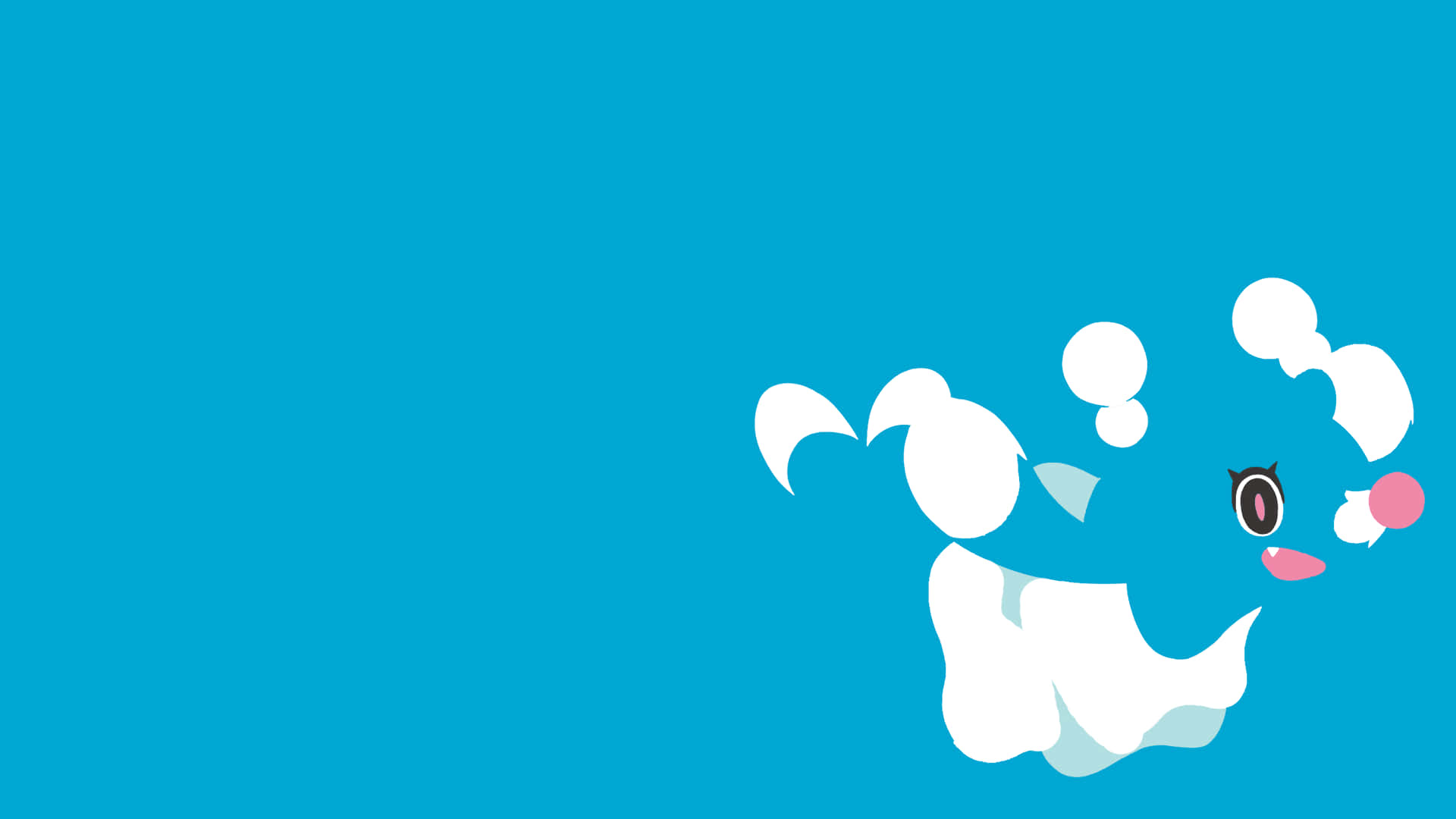 Brionne, white cartoon ghost, big eyes, Full HD Desktop Wallpaper