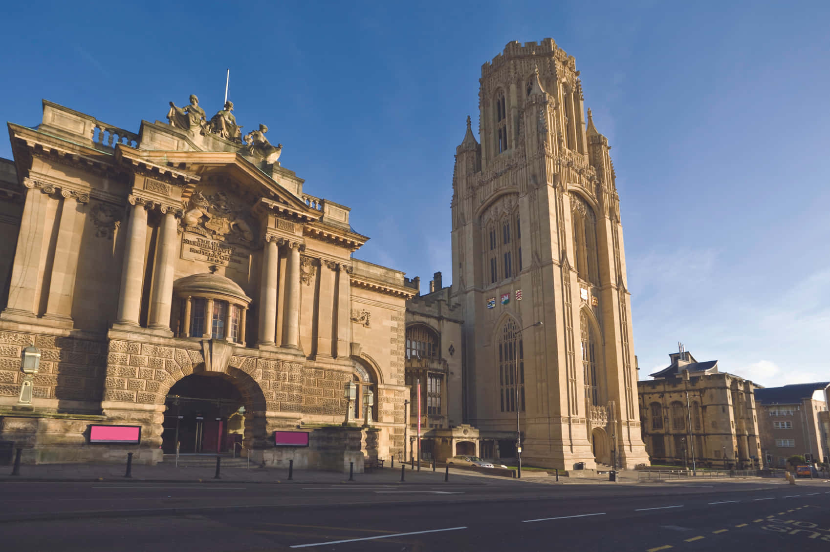 Bristol, historic buildings, stone university buildings, HD Desktop Wallpaper