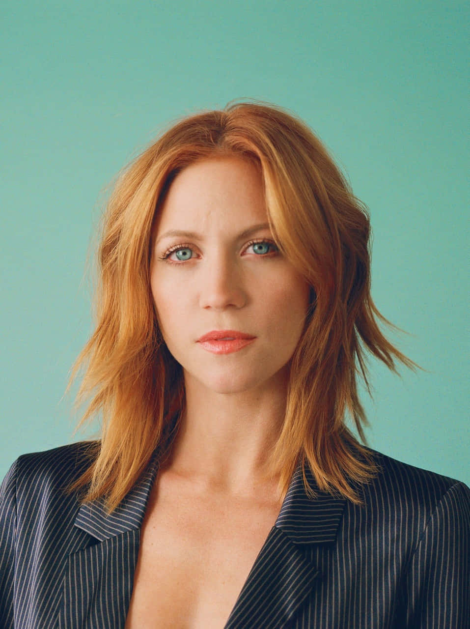 Brittany Snow, red hair, blue eyes, HD Phone Wallpaper