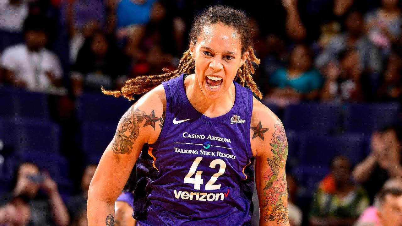 Brittney Griner, violet jersey, number 42, HD Desktop Wallpaper