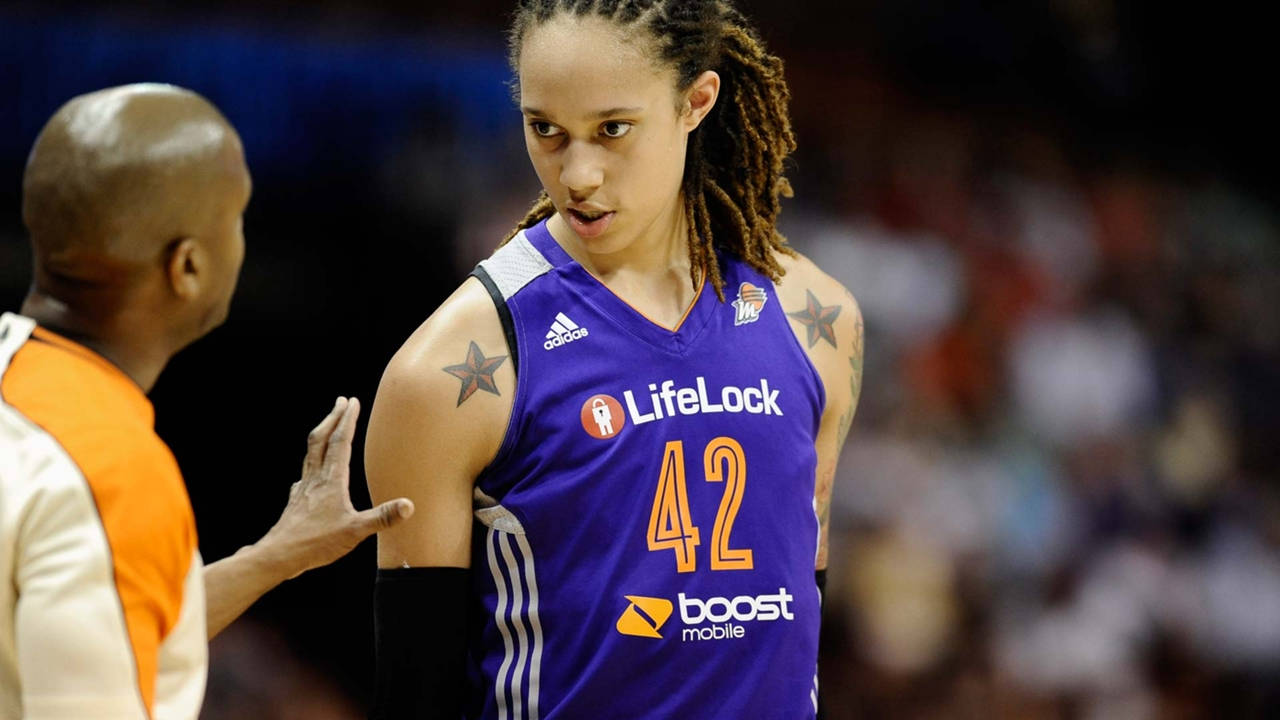 Brittney Griner, purple jersey, number 42, HD Desktop Wallpaper