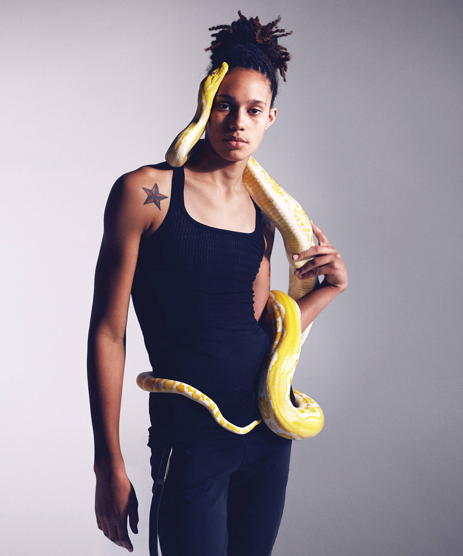 Brittney Griner, dreadlocks, star tattoo, Full HD Phone Wallpaper