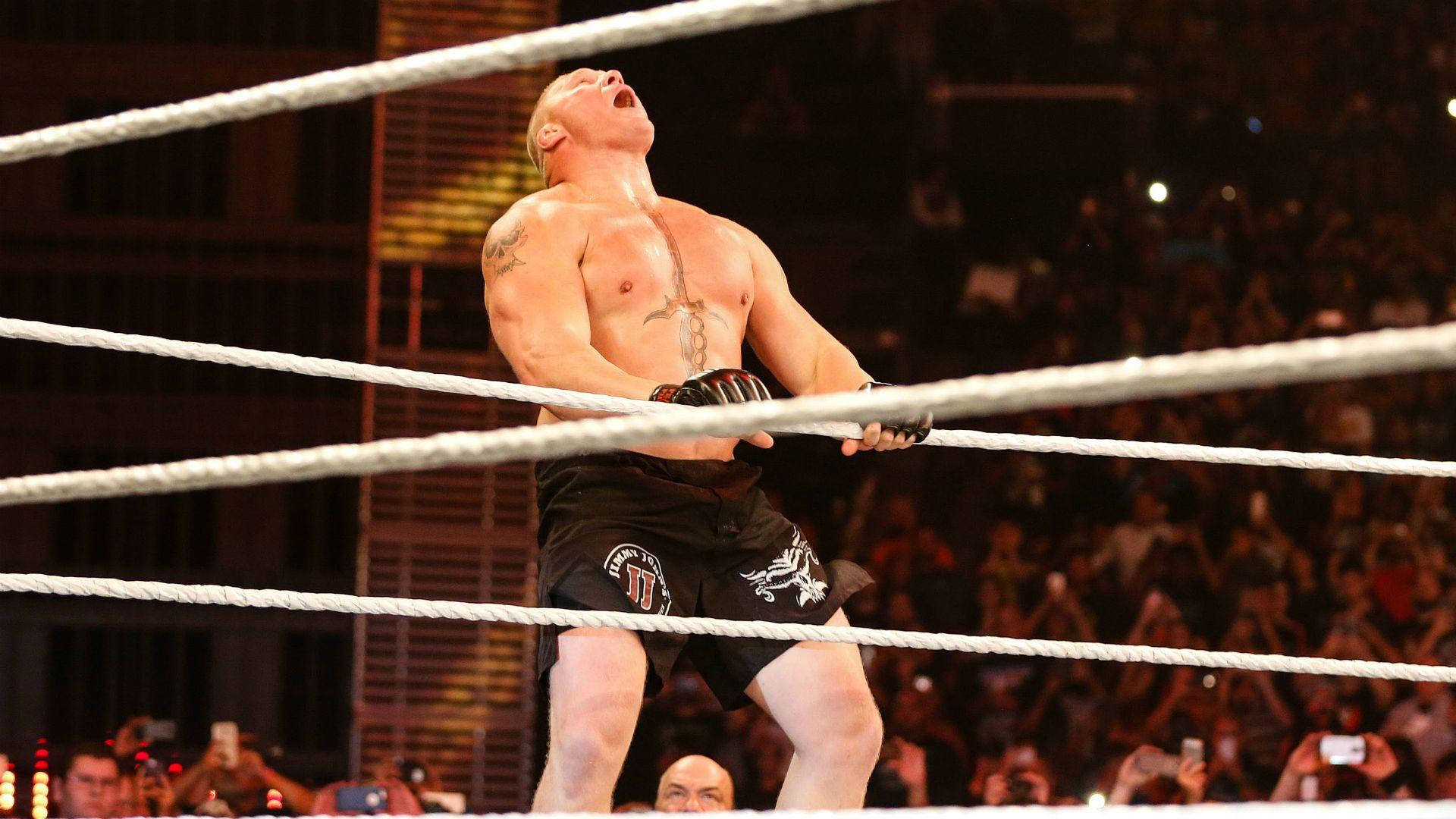 Brock Lesnar, ring, lit ring, Full HD Desktop Wallpaper