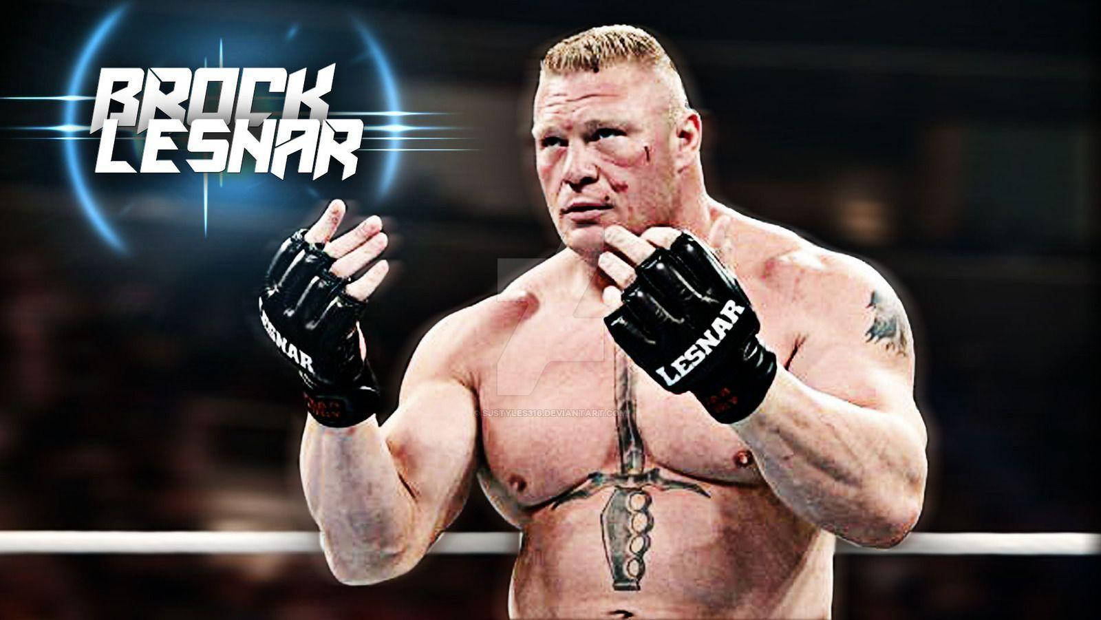 Brock Lesnar, wrestling ring, black gloves, HD Desktop Wallpaper