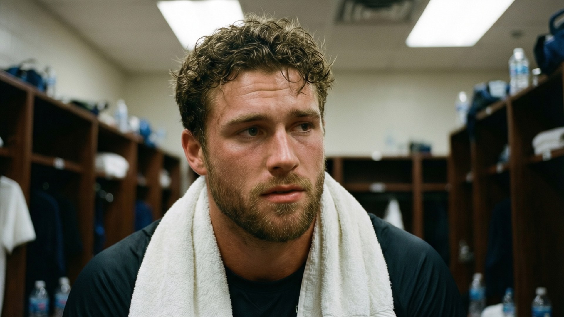 Brock Purdy, locker room, thoughtful, Full HD Desktop Wallpaper