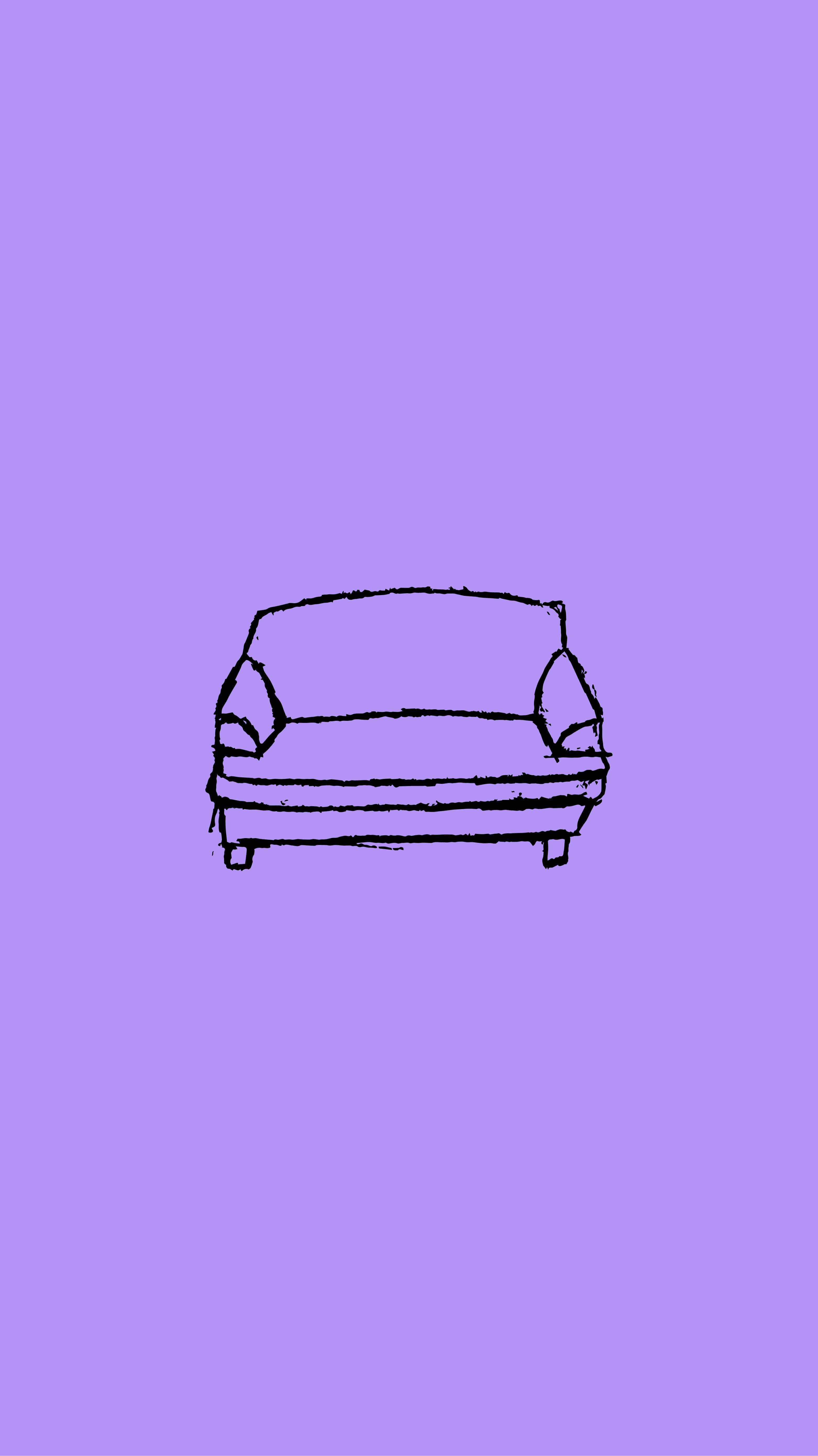 Brockhampton, black line drawing, sofa, 5K Phone Wallpaper