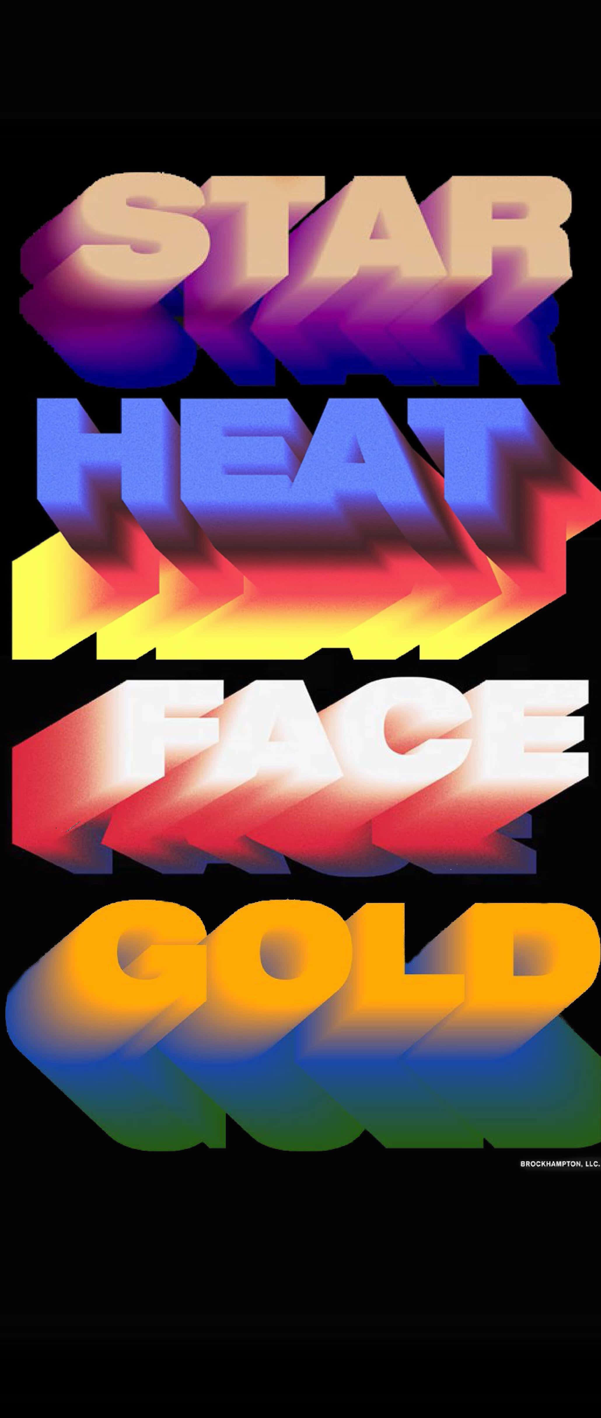 Brockhampton, 3d text, gold glow, 4K Phone Wallpaper