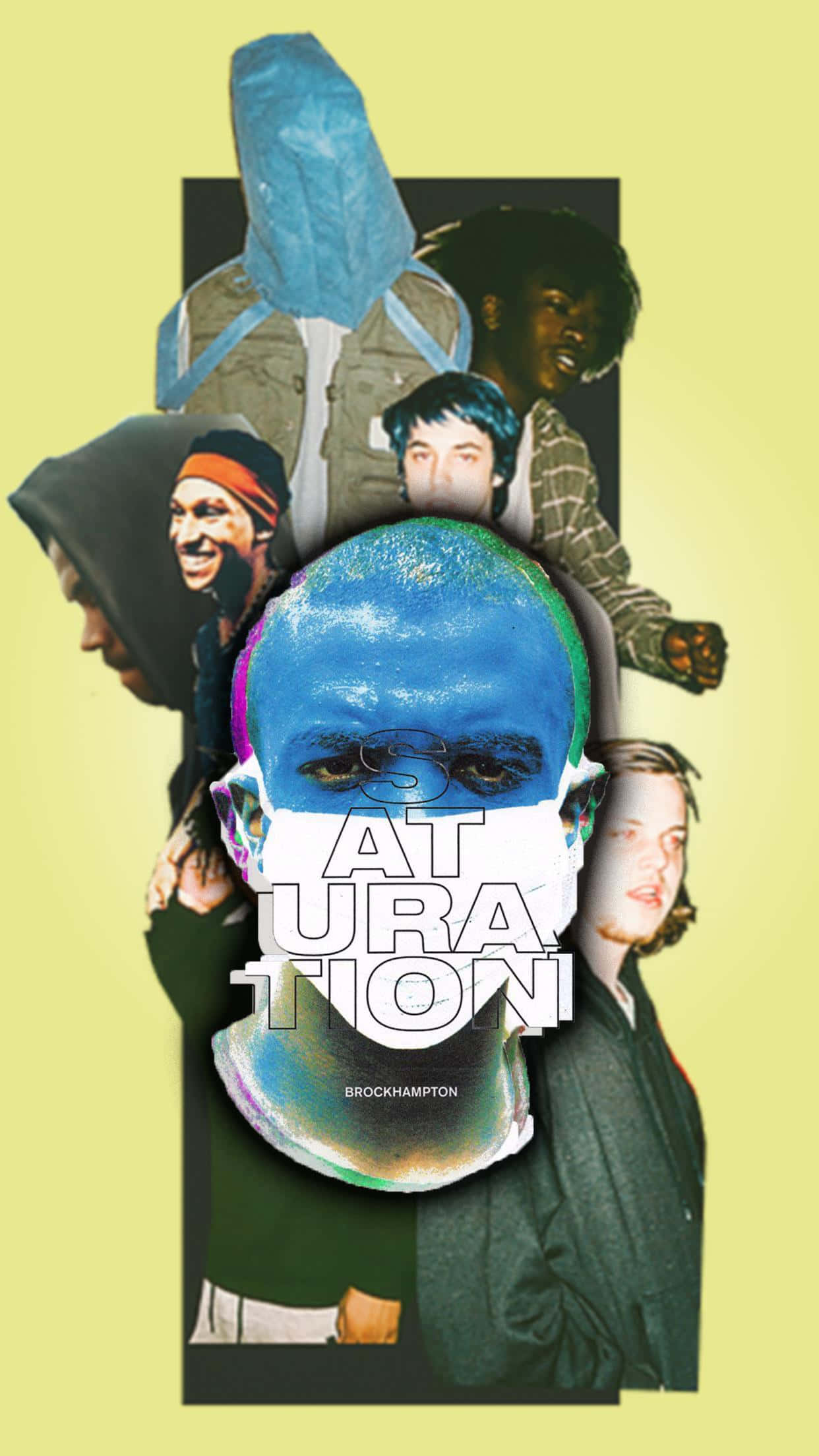Brockhampton, vibrant colors, glitch art effects, Full HD Phone Wallpaper