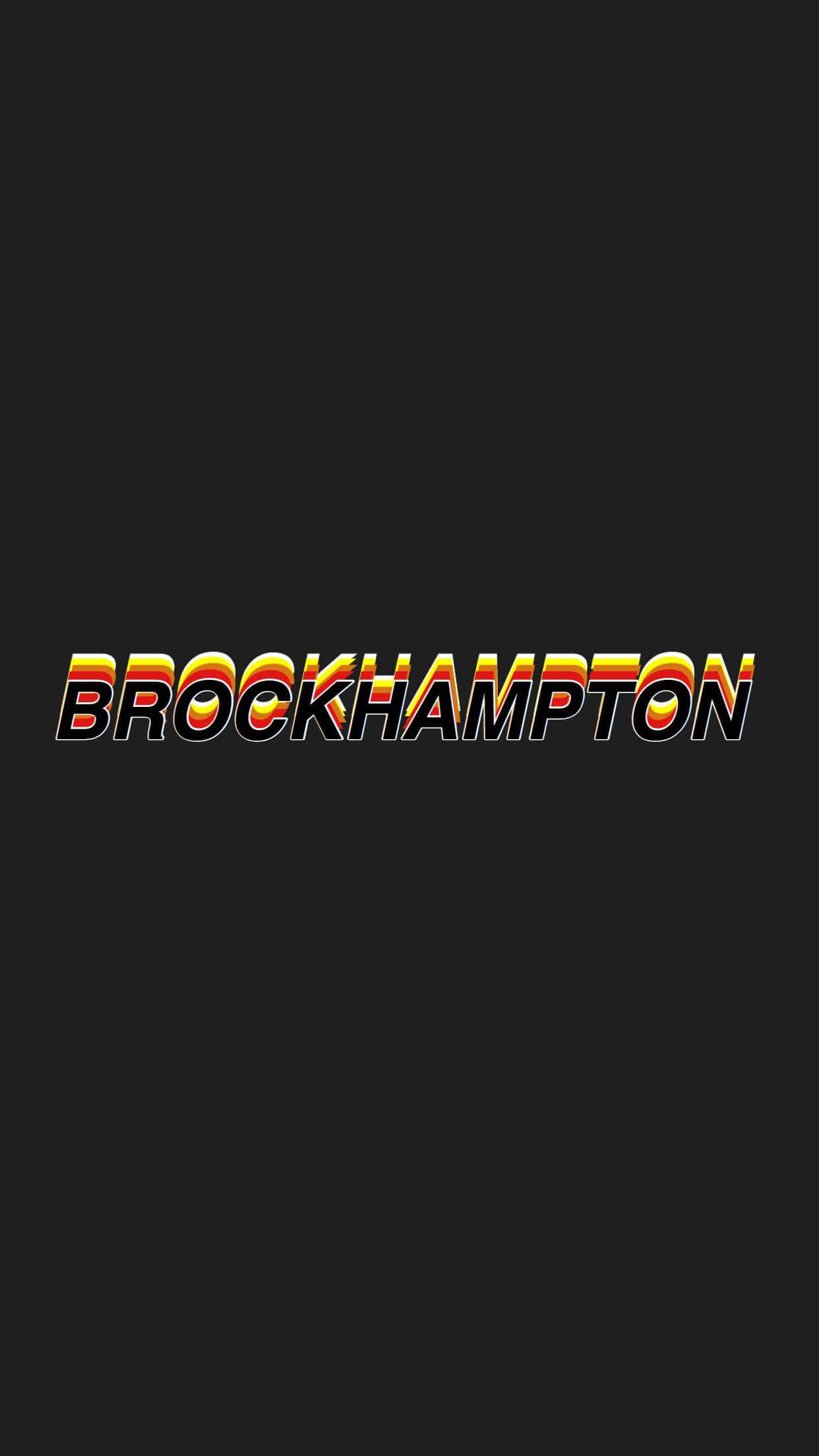 BROCKHAMPTON, fiery gradient font, black background, Full HD Phone Wallpaper