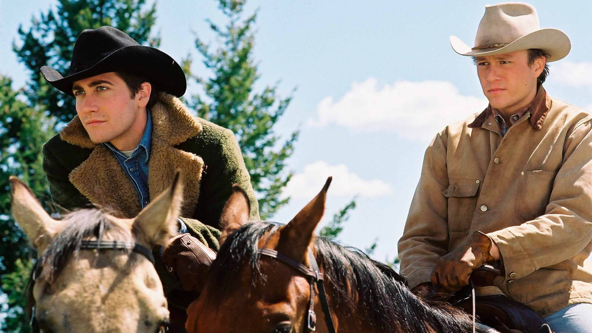 Brokeback Mountain, cowboy hats, horses, Full HD Desktop Wallpaper