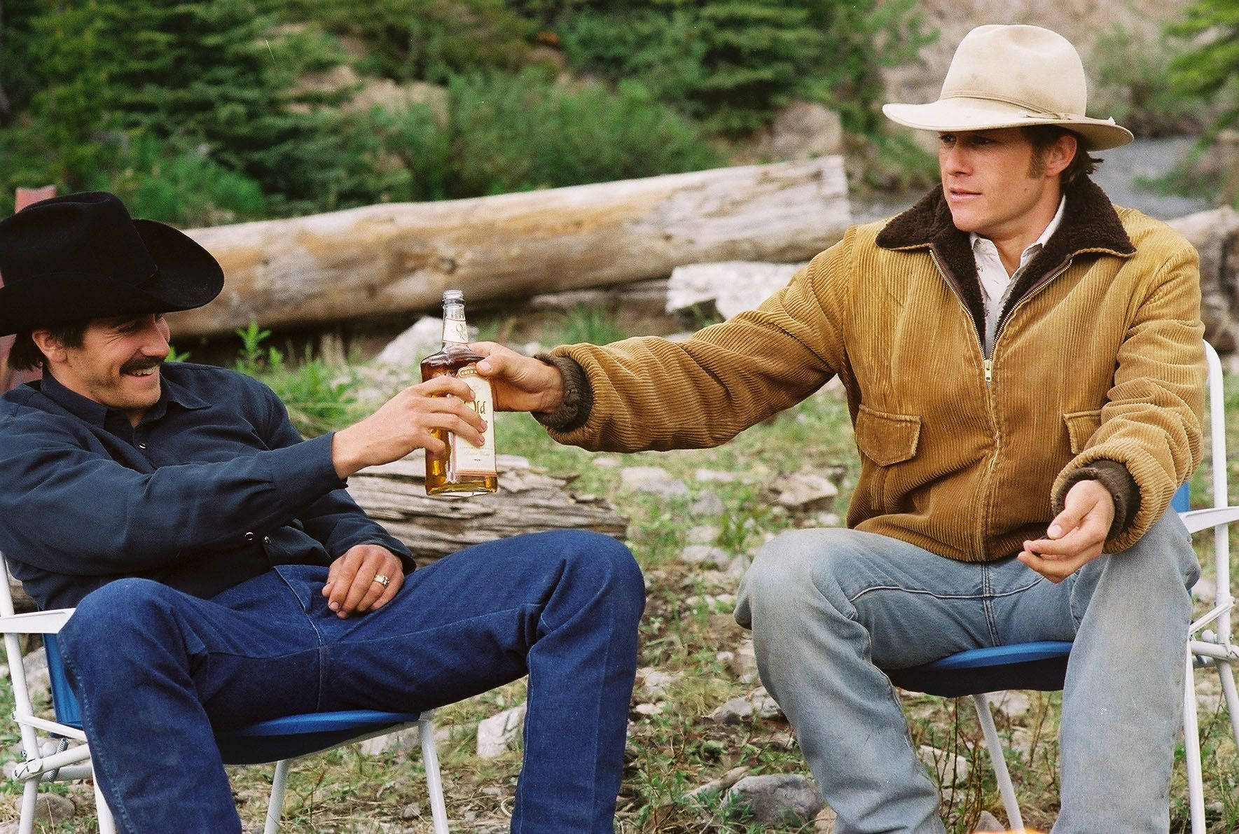 Brokeback Mountain, whiskey, cowboy hats, HD Desktop Wallpaper