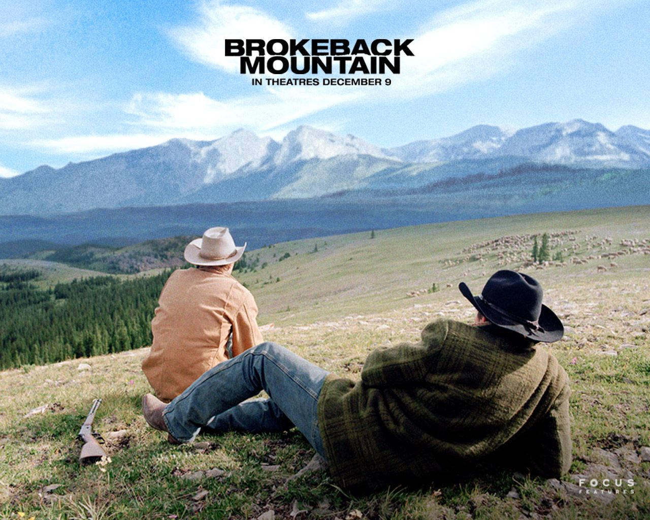 Brokeback Mountain, cowboy hats, grassy hill, HD Desktop Wallpaper