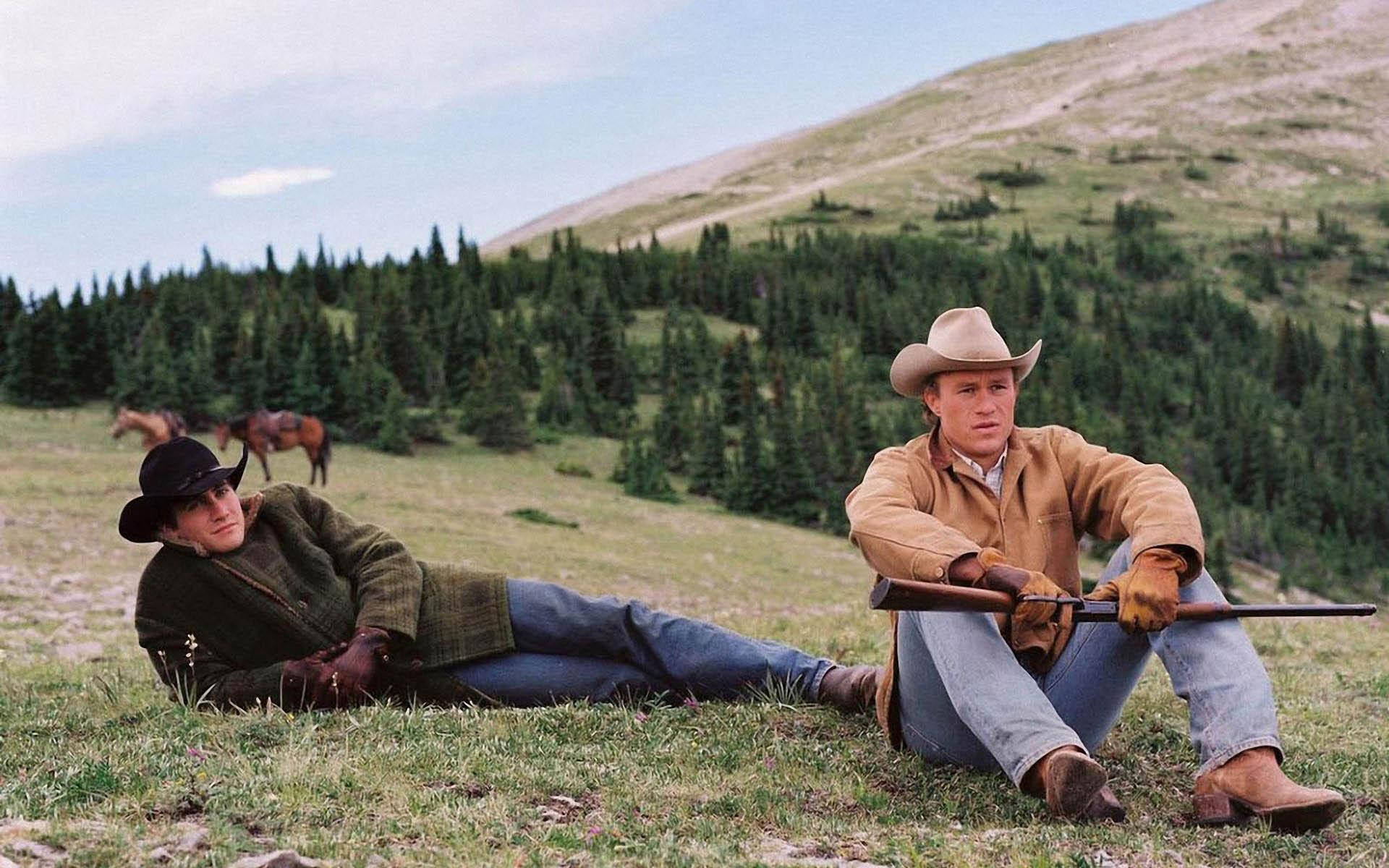 Brokeback Mountain, cowboys, grassy hillside, Full HD Desktop Wallpaper