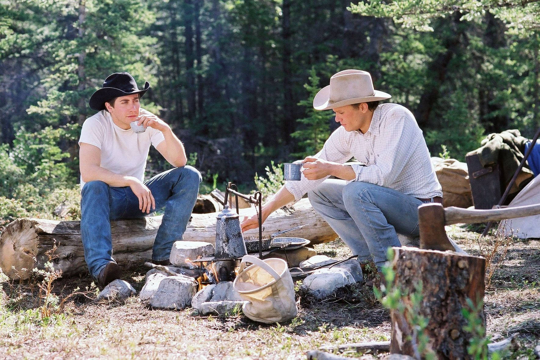 Brokeback Mountain, morning, camping, HD Desktop Wallpaper