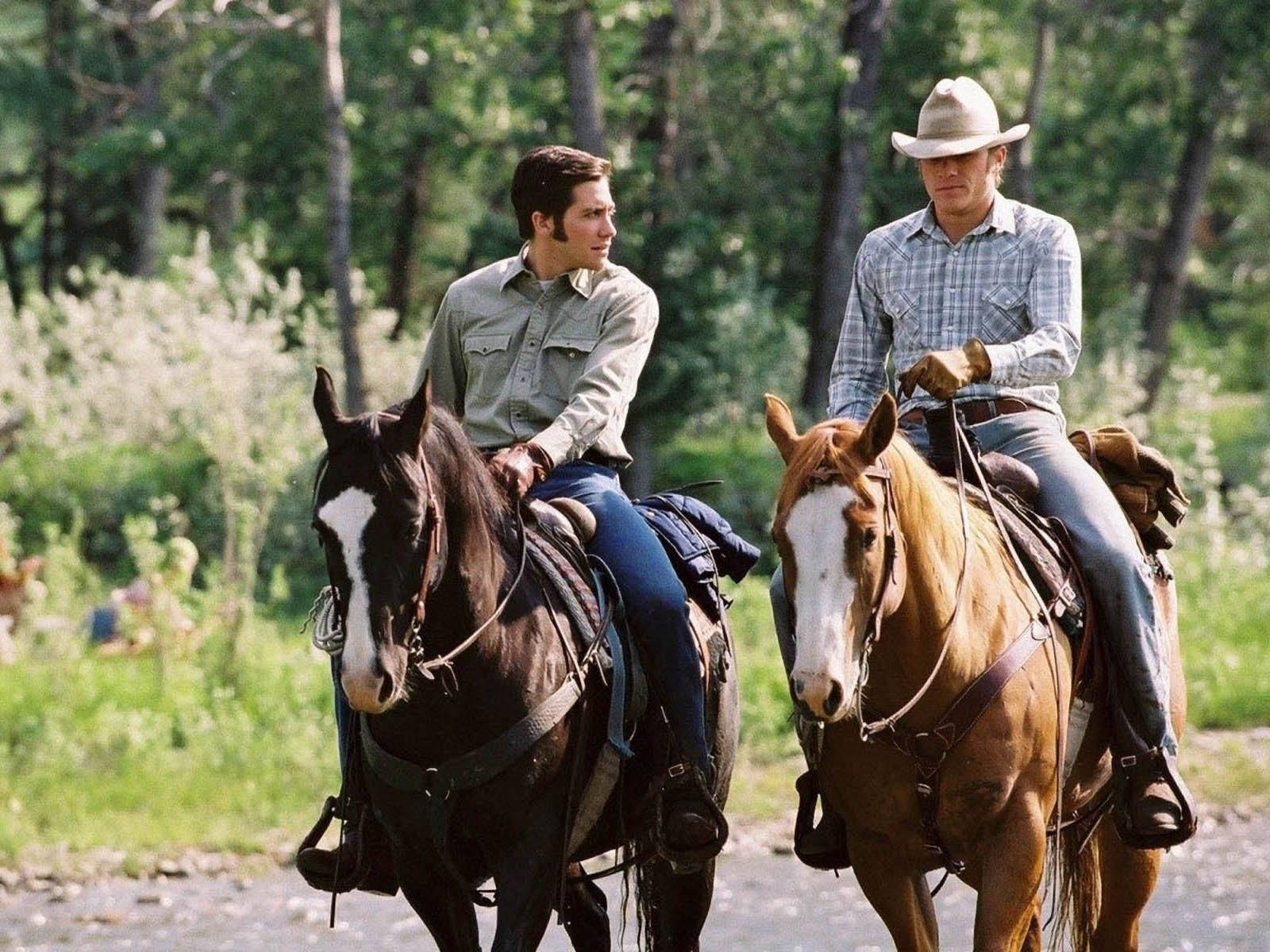 Brokeback Mountain, horseback riding, forest trail, HD Desktop Wallpaper