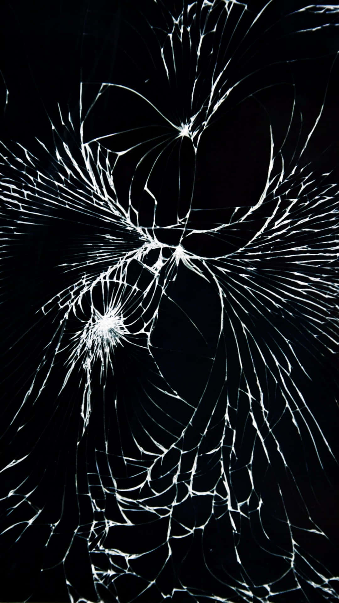 cracked screen, shattered glass surface, white cracks, Full HD Phone Wallpaper