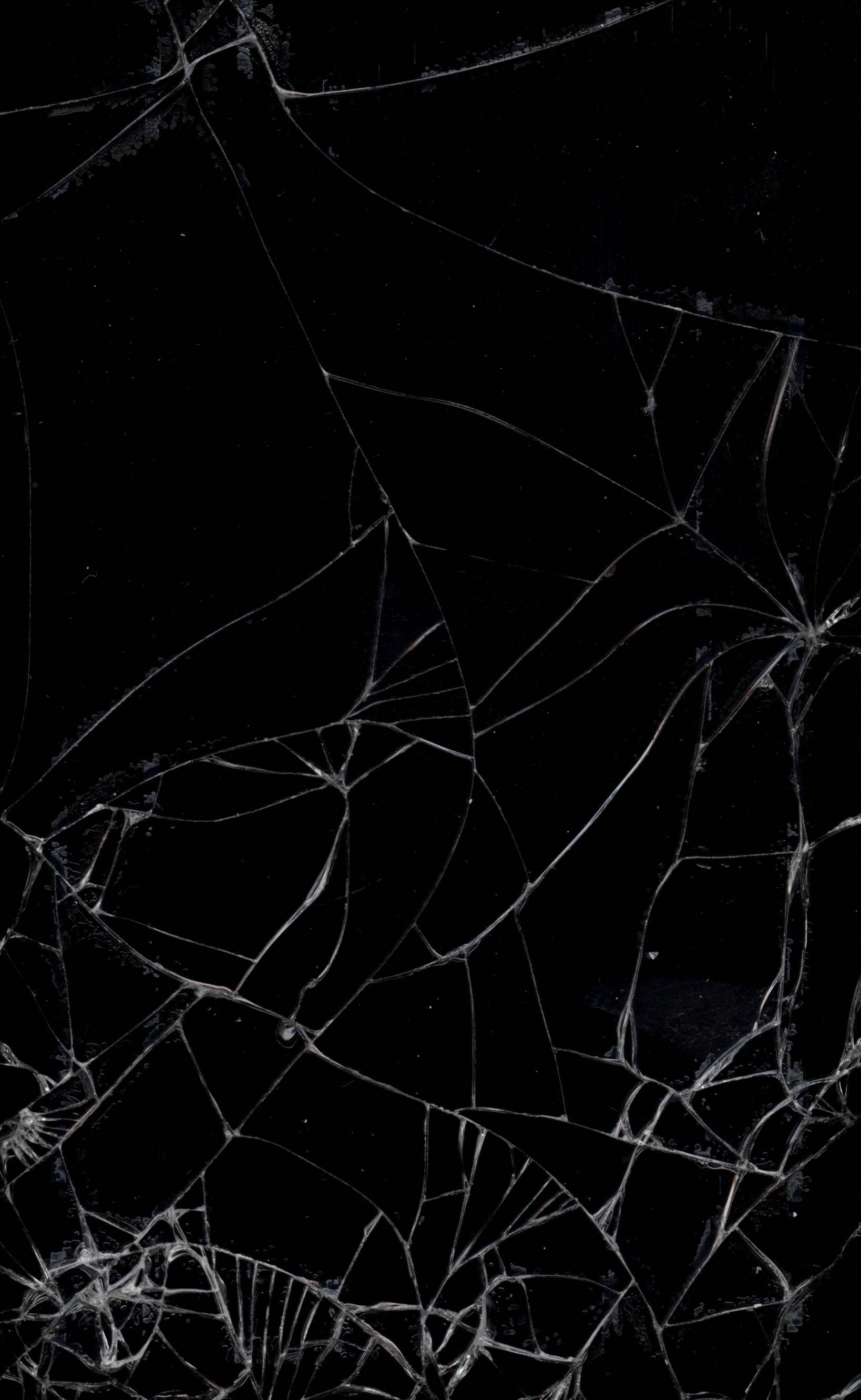 fine crack lines, shattered glass surface, white cracks, 2K Phone Wallpaper