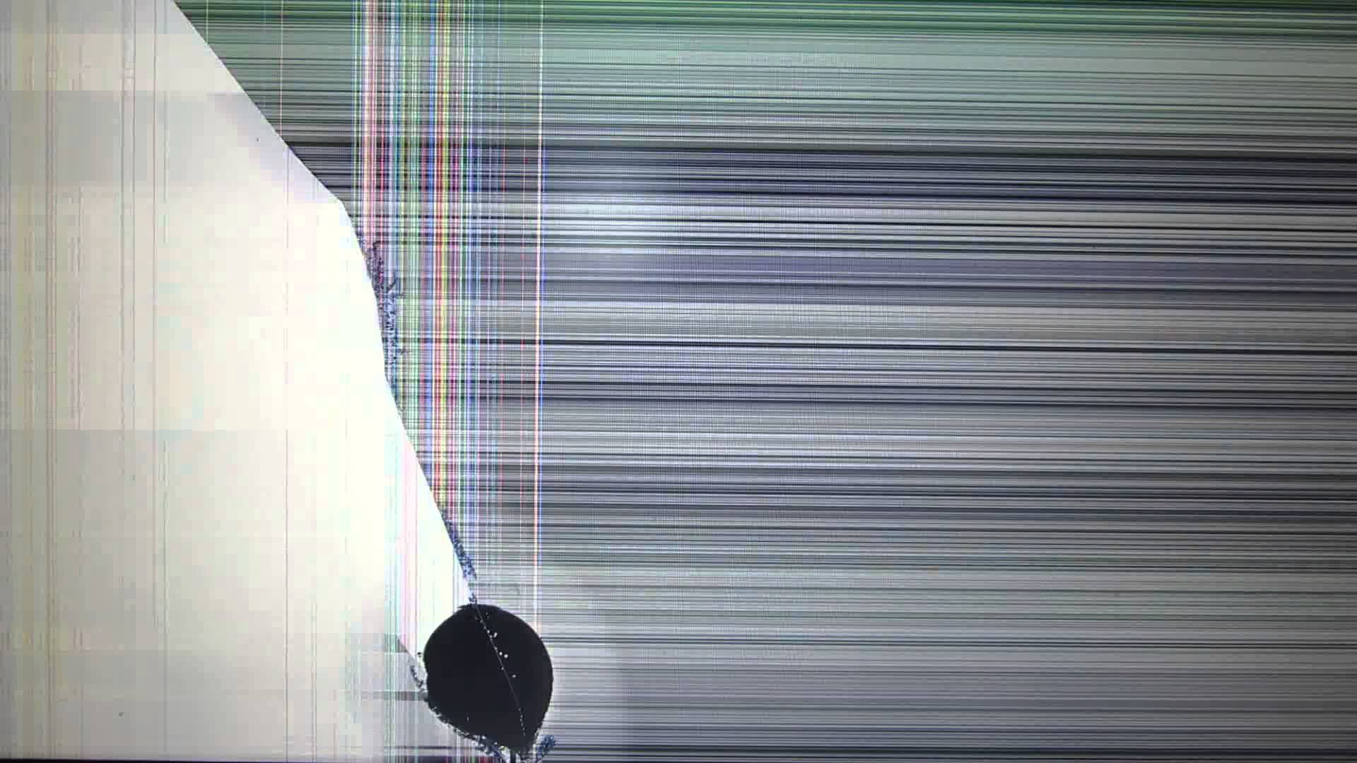cracked computer screen, horizontal scan lines, torn white corner, Full HD Desktop Wallpaper