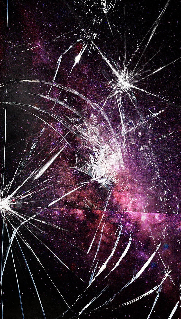 broken glass, telescope, purple, HD Phone Wallpaper