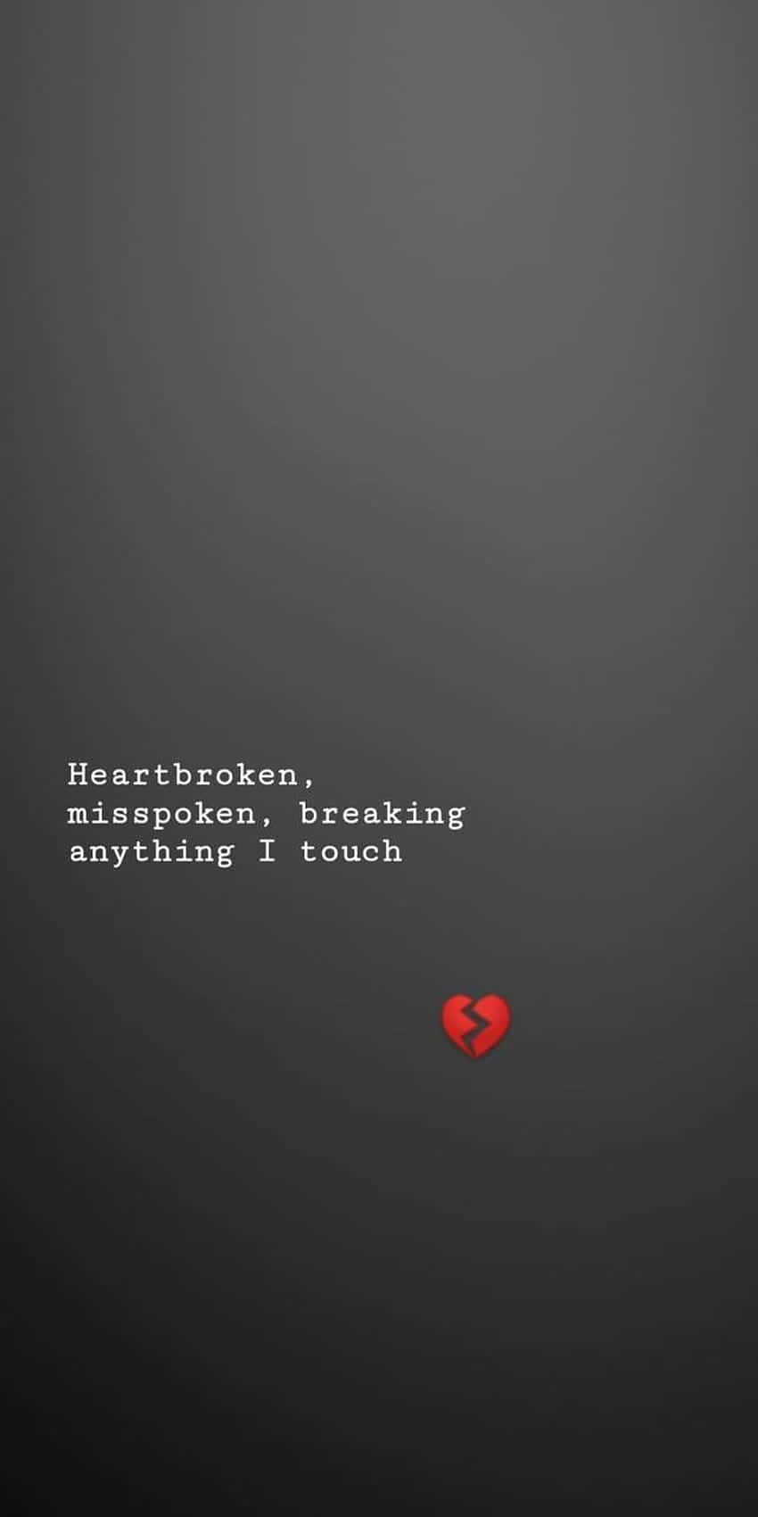broken heart aesthetics, heartbreaker, red heart icon, HD Phone Wallpaper