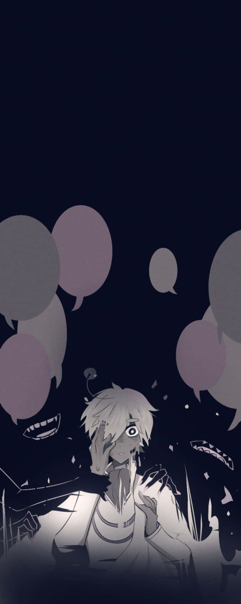 broken heart anime, anime character, one eye, Full HD Phone Wallpaper