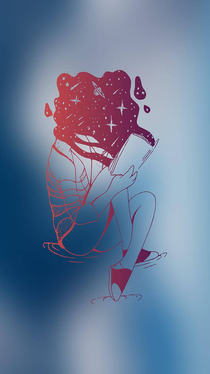 broken heart iphone, cosmic stars, galaxies, HD Phone Wallpaper