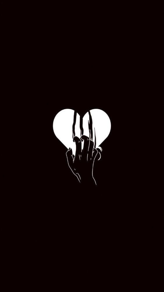 Broken Heart iPhone, white hand, heart, SD Phone Wallpaper