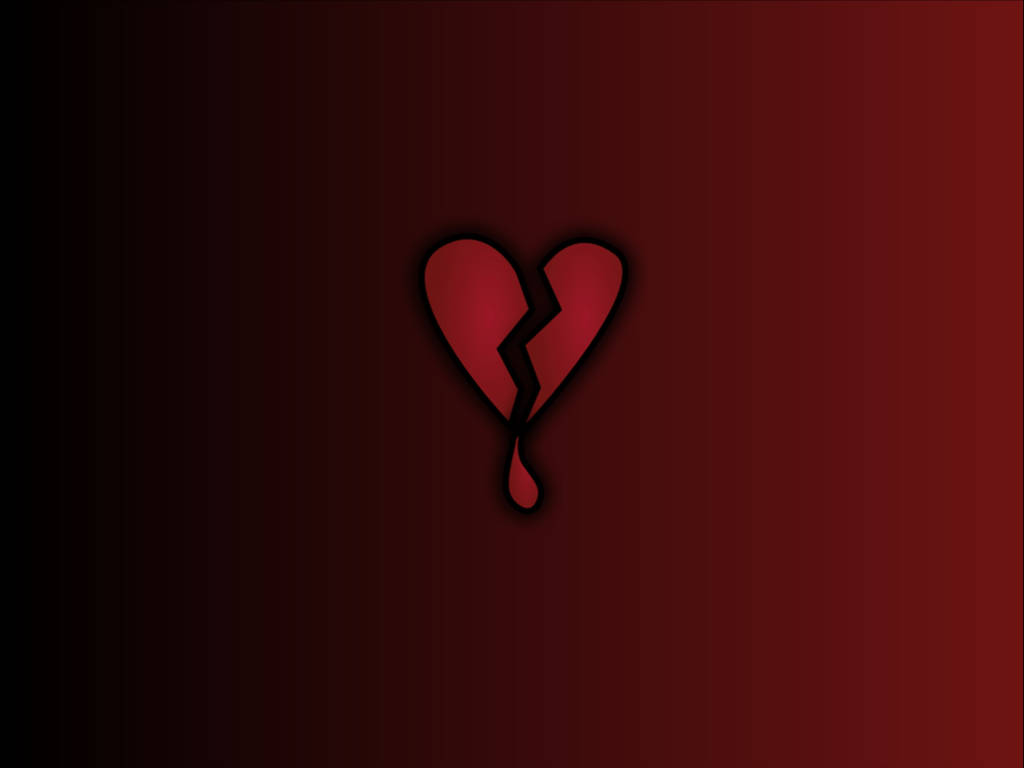 red heart, black heart, tear drop, SD Desktop Wallpaper