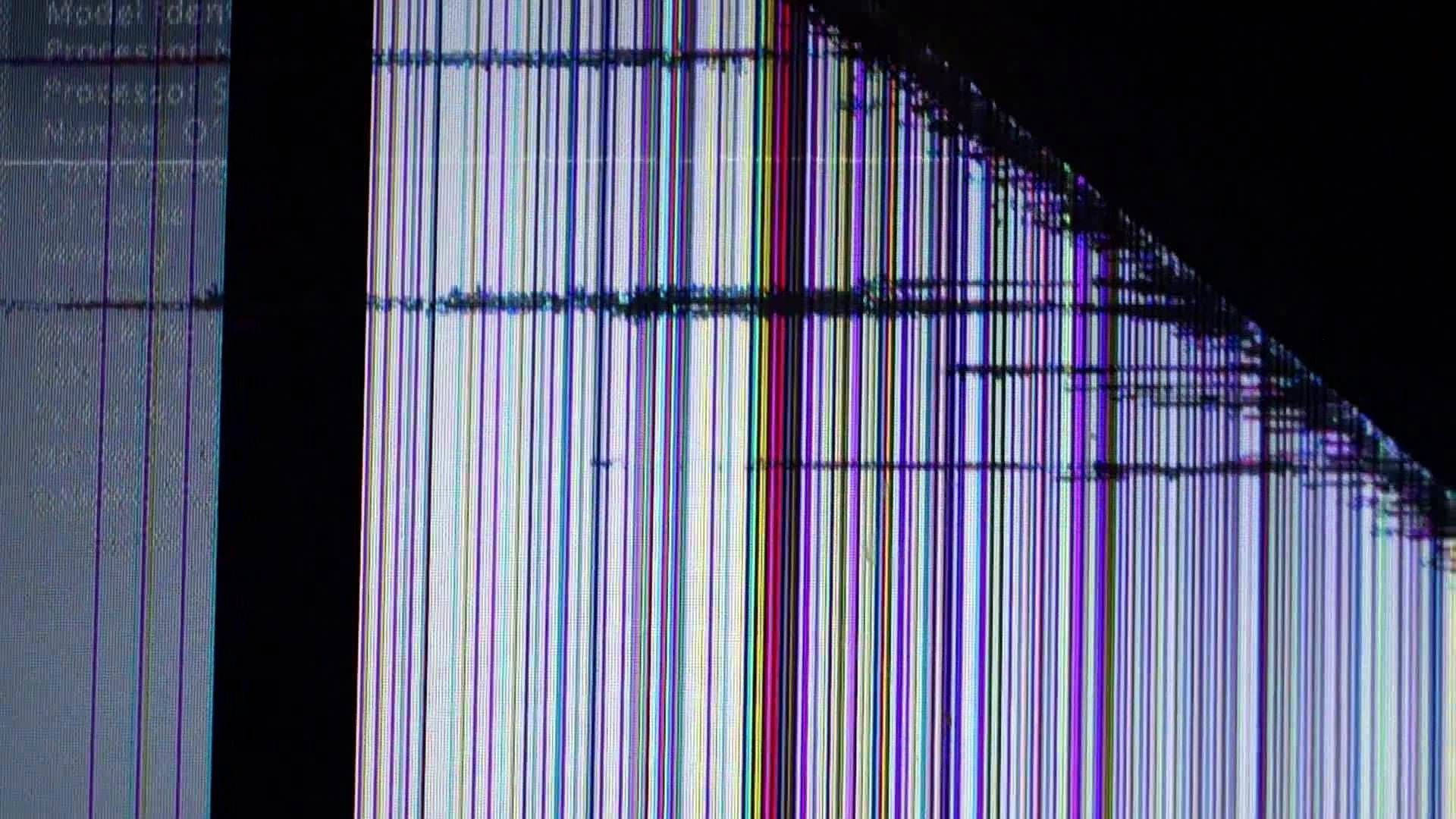 broken screen cover, glitched computer screen, vertical rainbow-colored scan lines, Full HD Desktop Wallpaper