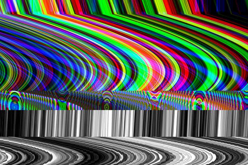 broken tv, rainbow, glitch art, SD Desktop Wallpaper