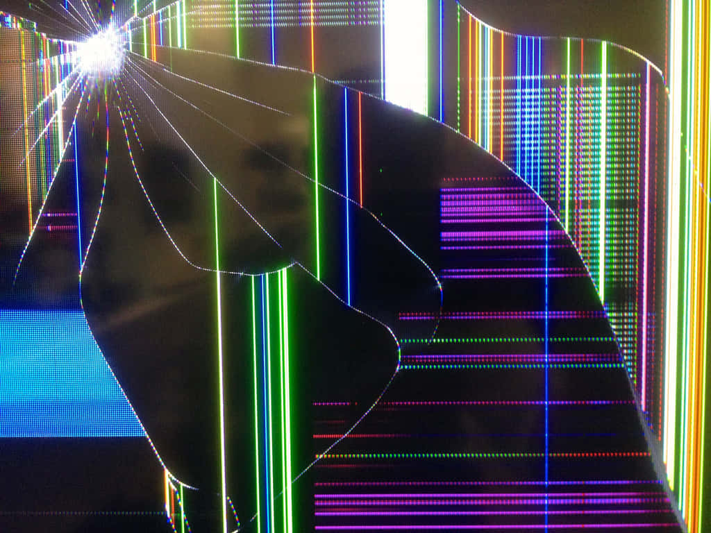 broken tv, rainbow colored light, digital screen, SD Desktop Wallpaper