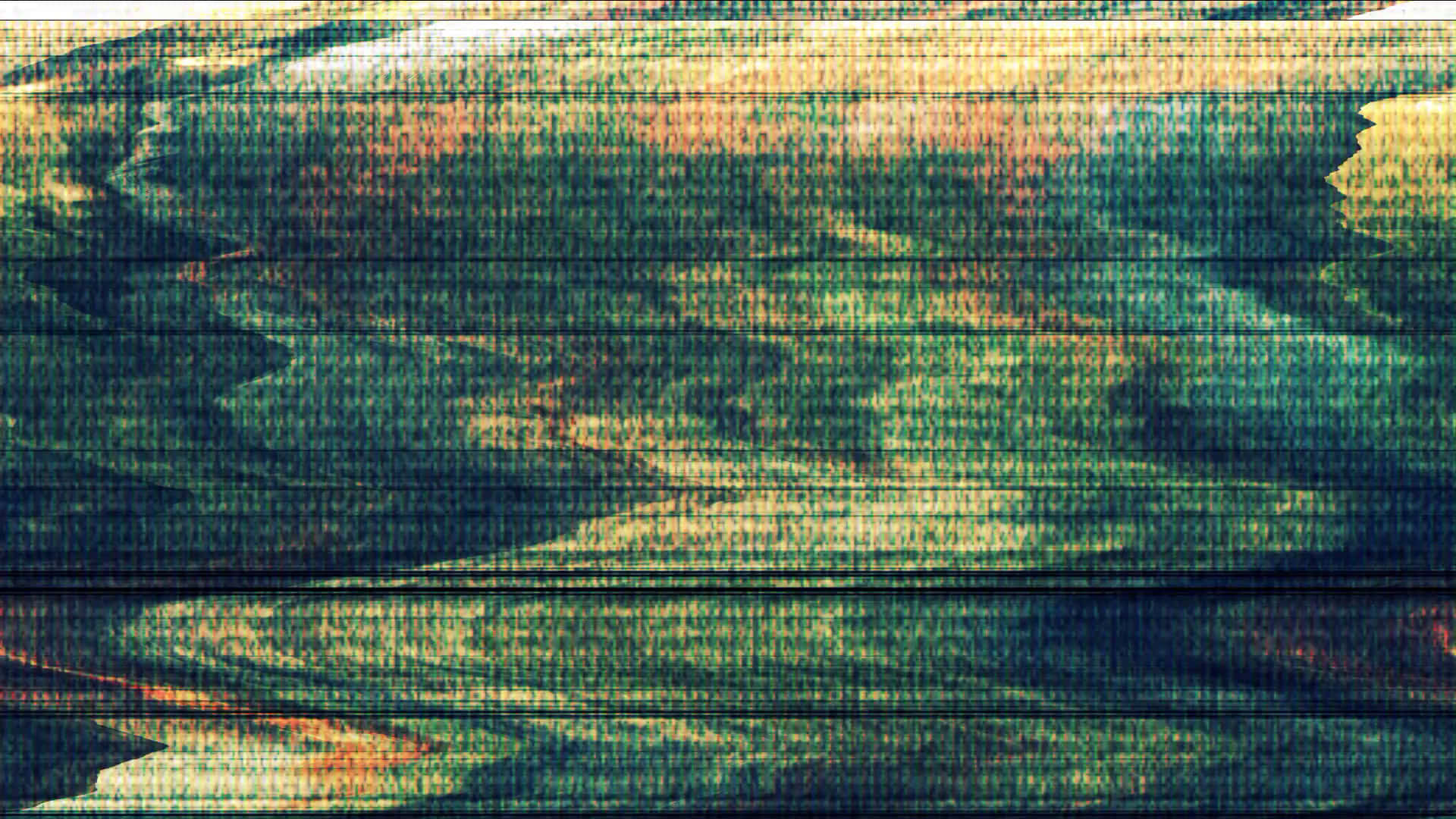 Broken Tv, teal green, burnt orange, Full HD Desktop Wallpaper