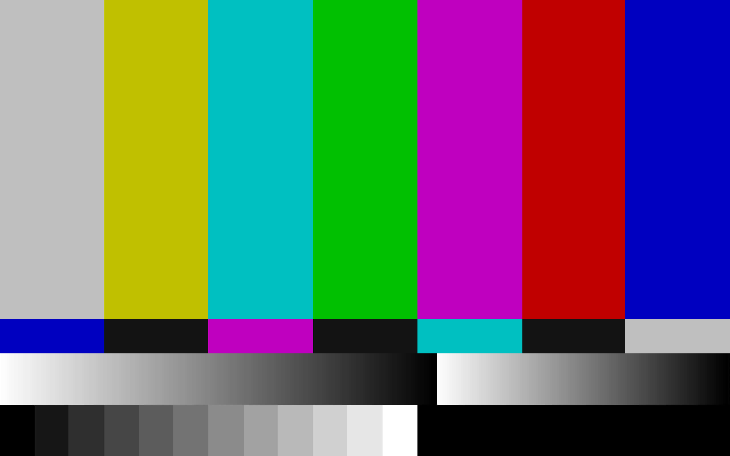 tv test screen, color bar test pattern, gray, 2K Desktop Wallpaper