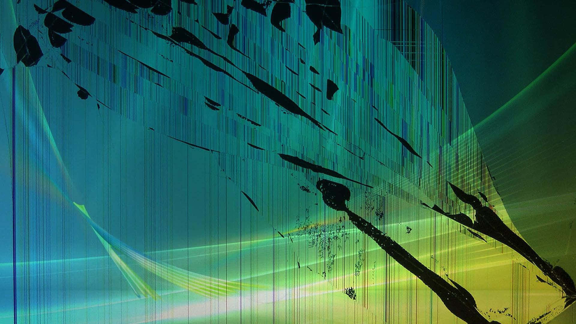 broken tv, 1920 x 1080, teal, Full HD Desktop Wallpaper