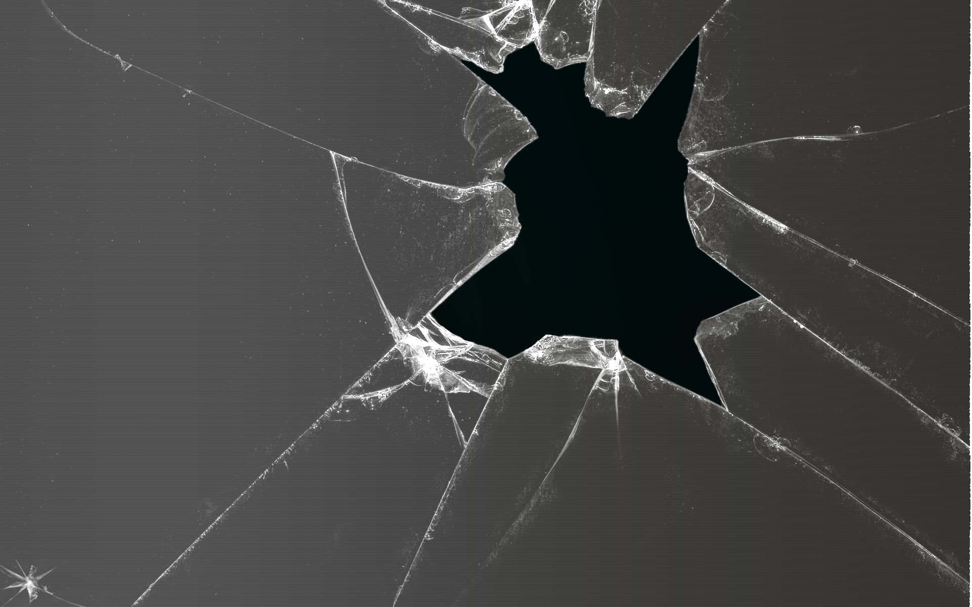 Broken Tv, shattered glass, star-shaped hole, Full HD Desktop Wallpaper