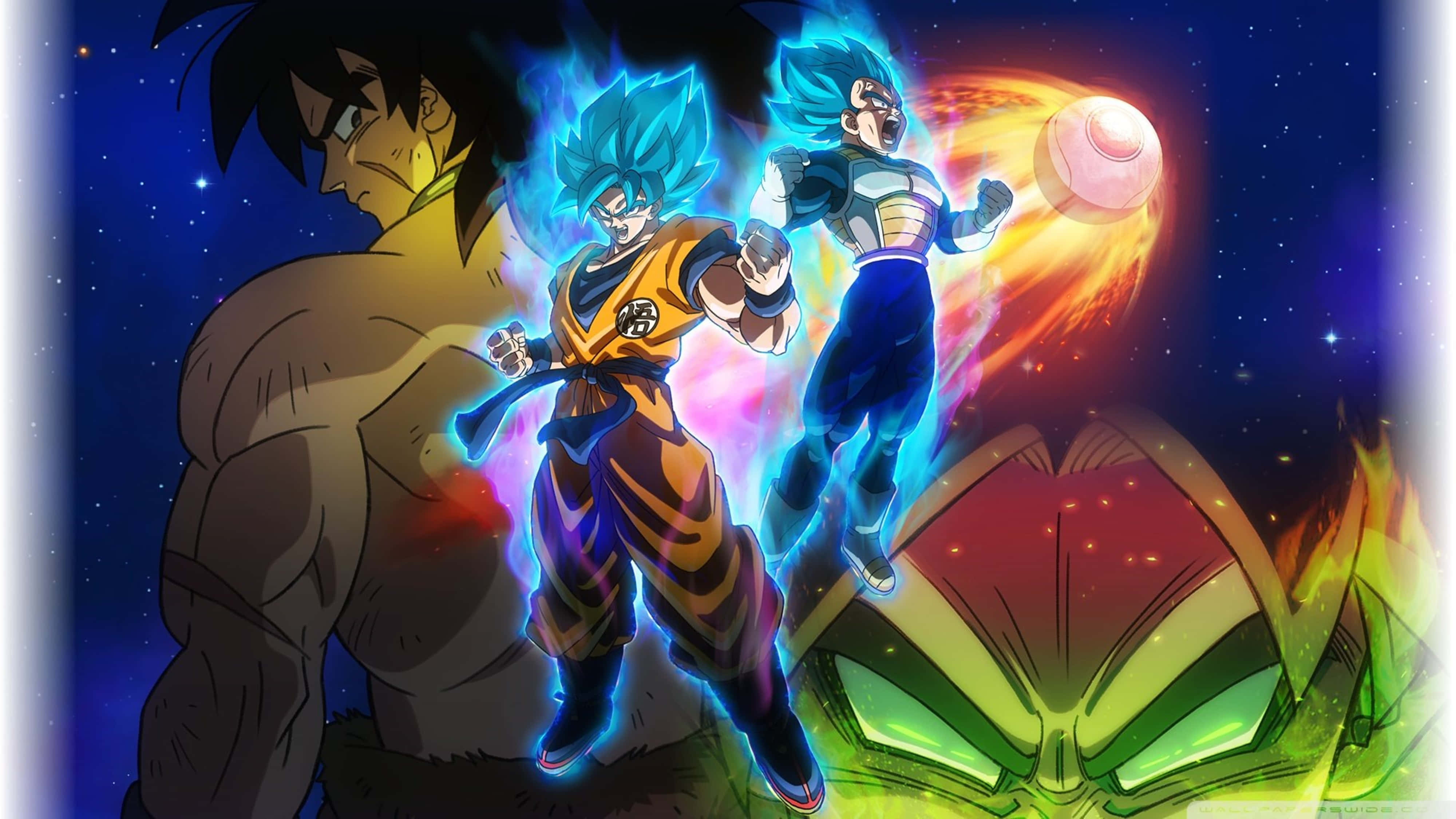 Broly, 4K, blue energy, 4K Desktop Wallpaper