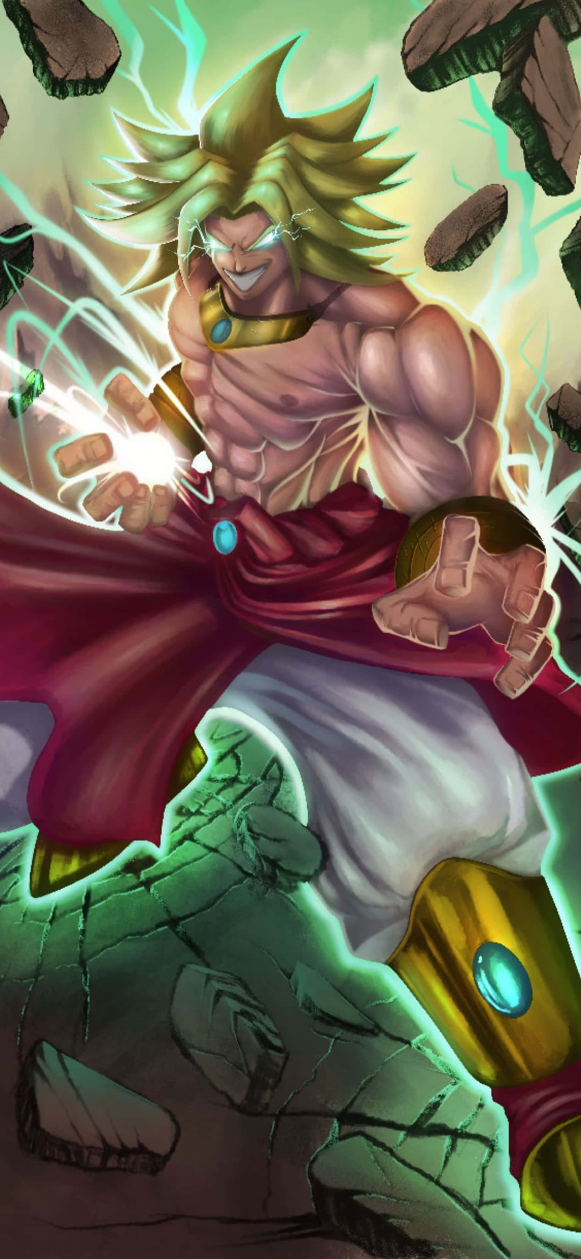 Broly, 4K, spiky blonde hair, 4K Phone Wallpaper